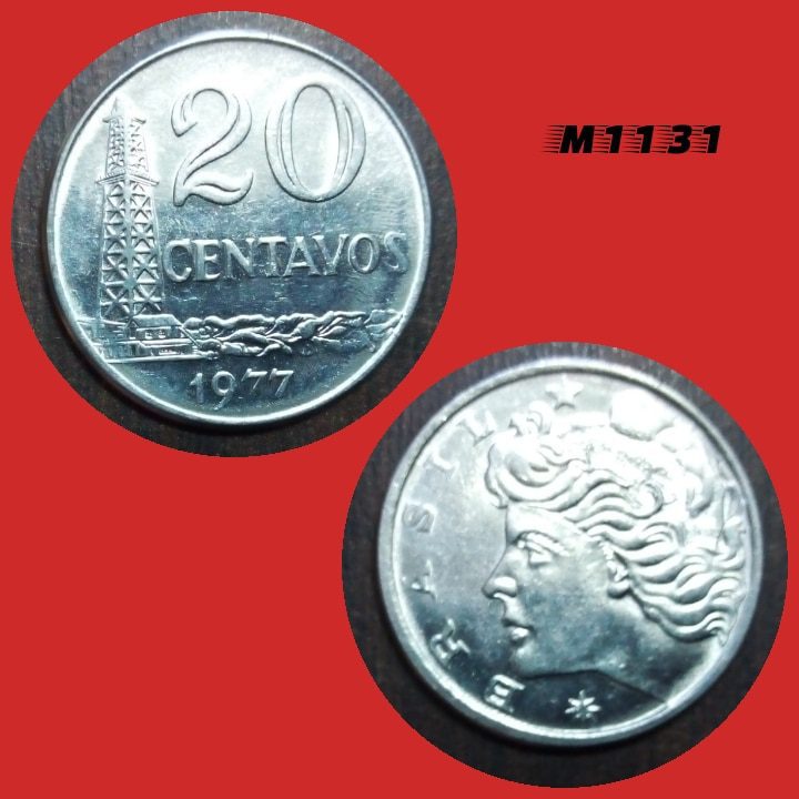 | Casa do Colecionador Moeda 20 centavos Aço Inox - 5,7g - 25mm - 1977 - M1131