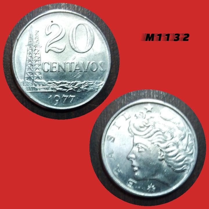 | Casa do Colecionador Moeda 20 centavos Aço Inox - 5,7g - 25mm - 1977 - M1132