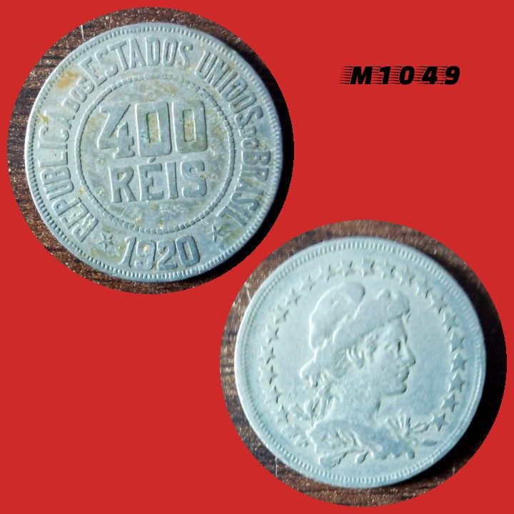 | Casa do Colecionador Moeda 400 Réis - CuproNíquel - 12g - 30mm - 1920 - M1049