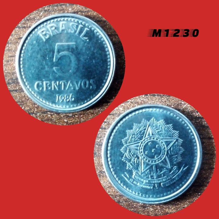 | Casa do Colecionador Moeda 5 centavos - Aço Inox - 1,8g - 16mm - 1986 - M1230