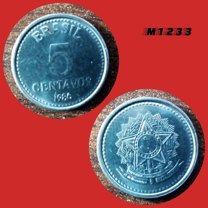 | Casa do Colecionador Moeda 5 centavos - Aço Inox - 1,8g - 16mm - 1986 - M1233