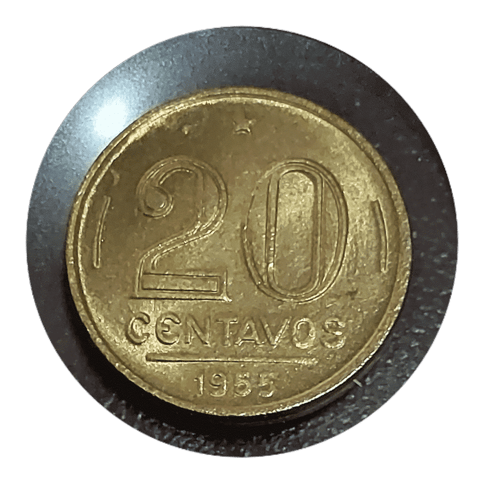 Moeda de 20 Centavos 1955 FC *com brilho*