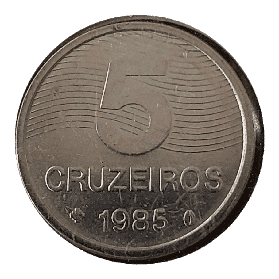 Moeda de 5 Cruzeiros 1985 FAO *no coins holder*