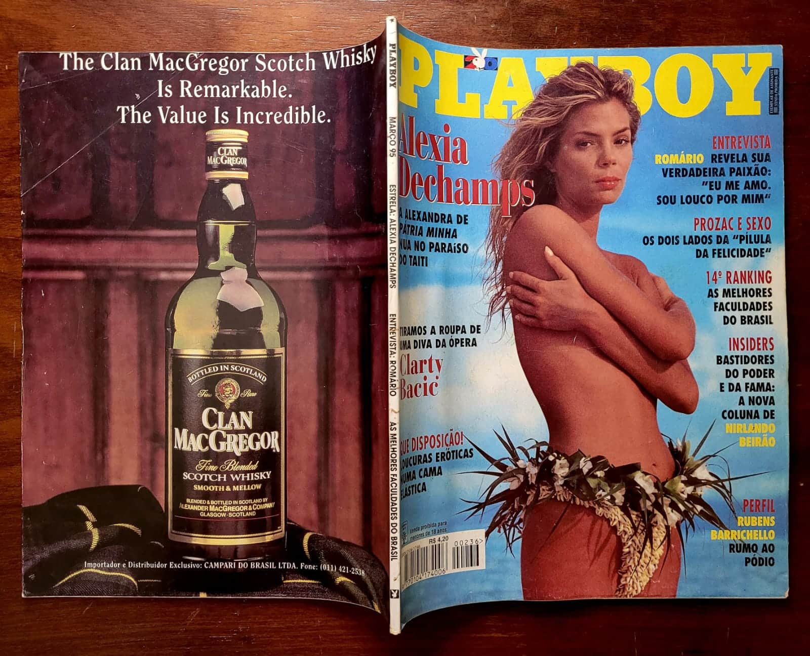 | Casa do Colecionador Playboy Nº 236 - Alexia Dechamps (Revista com Pôster) Março 1995