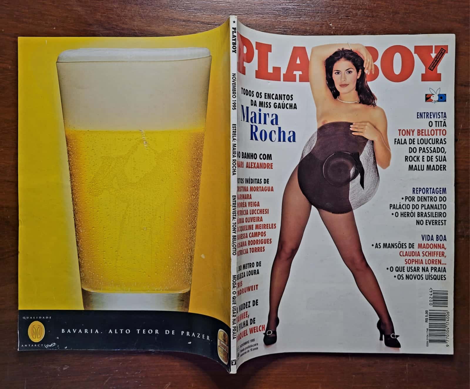 | Casa do Colecionador Playboy Nº 244 – Maira Rocha (Miss Gaúcha) Revista com Pôster – Novembro 1995
