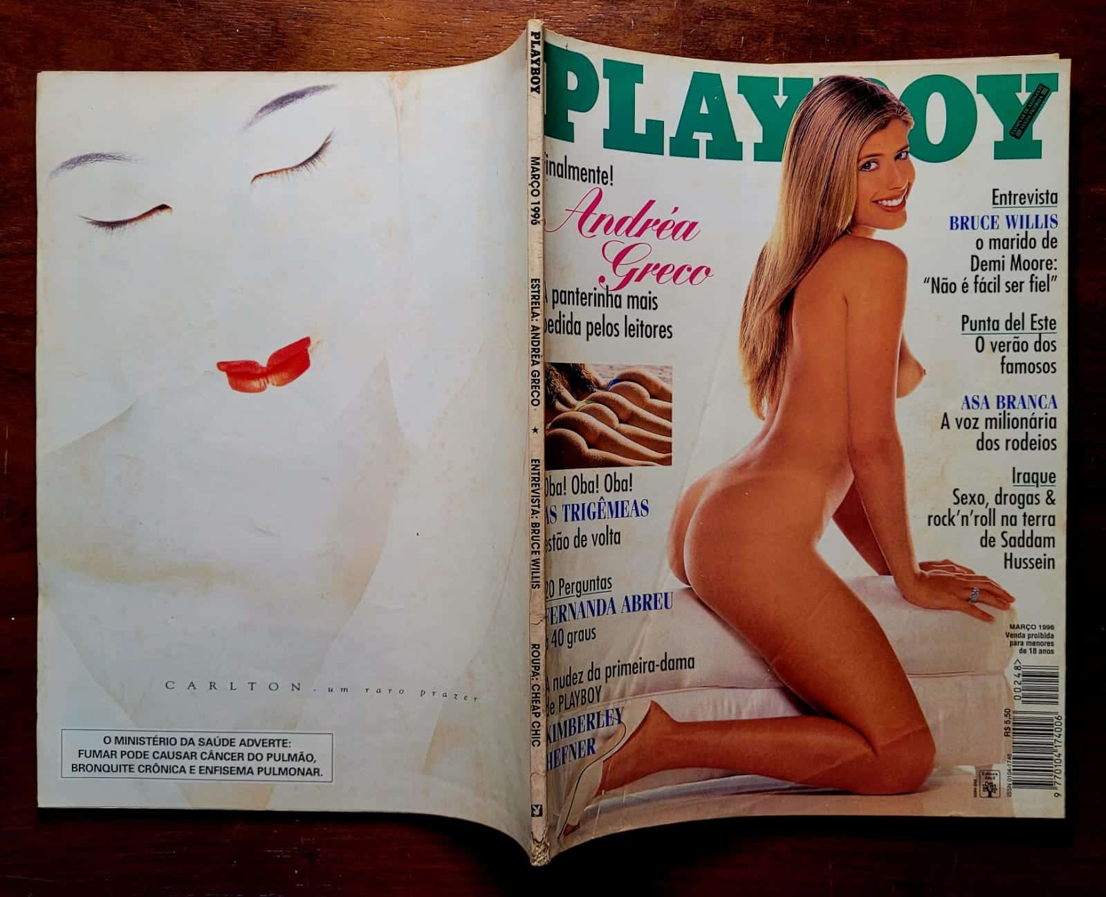 | Casa do Colecionador Playboy Nº 248 - Andréa Greco (Revista com Pôster) Março 1996