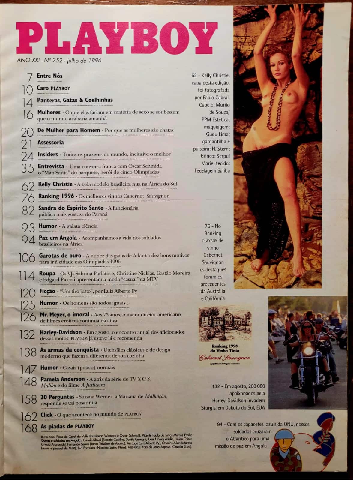 | Casa do Colecionador Playboy Nº 252 - Kelly Christie (Revista com Pôster) Julho 1996