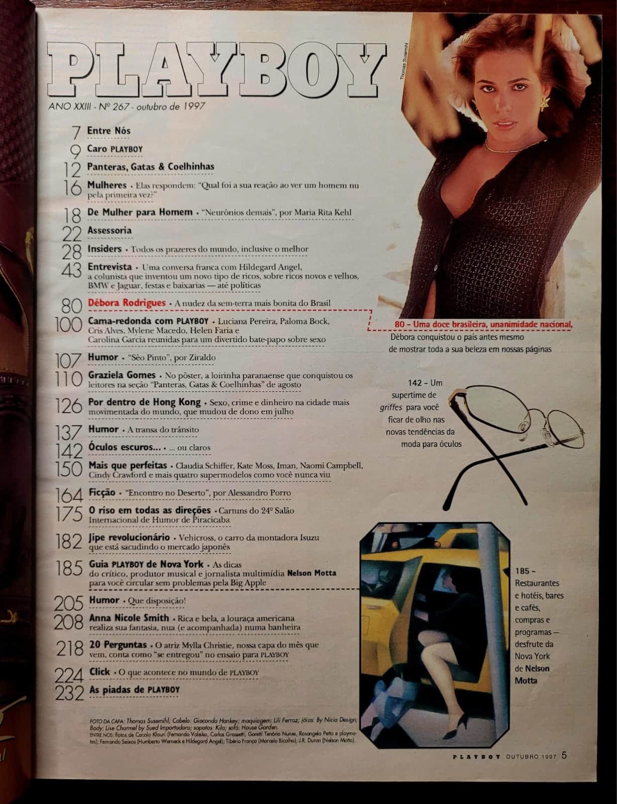 | Casa do Colecionador Playboy Nº 267 - Débora Rodrigues (Revista com Pôster) Outubro 1997