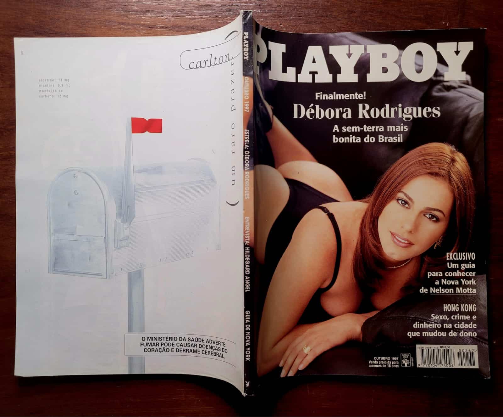 | Casa do Colecionador Playboy Nº 267 - Débora Rodrigues (Revista com Pôster) Outubro 1997