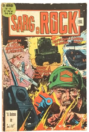 Sarg. Rock, o Herói em Formatinho nº 14, Ebal-1979. HQ/Gibi