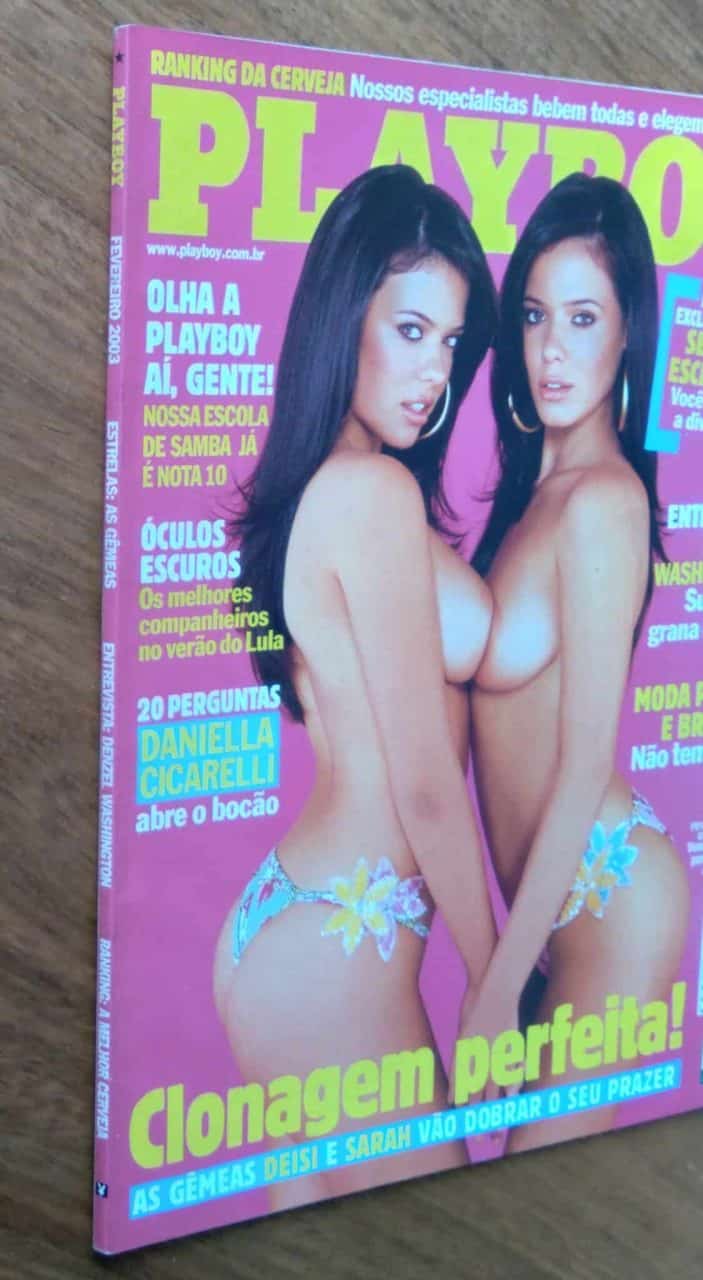 243S Revista Playboy 331. Poster As Gêmeas Deisi e Sarah. Cicatelli Denzel.