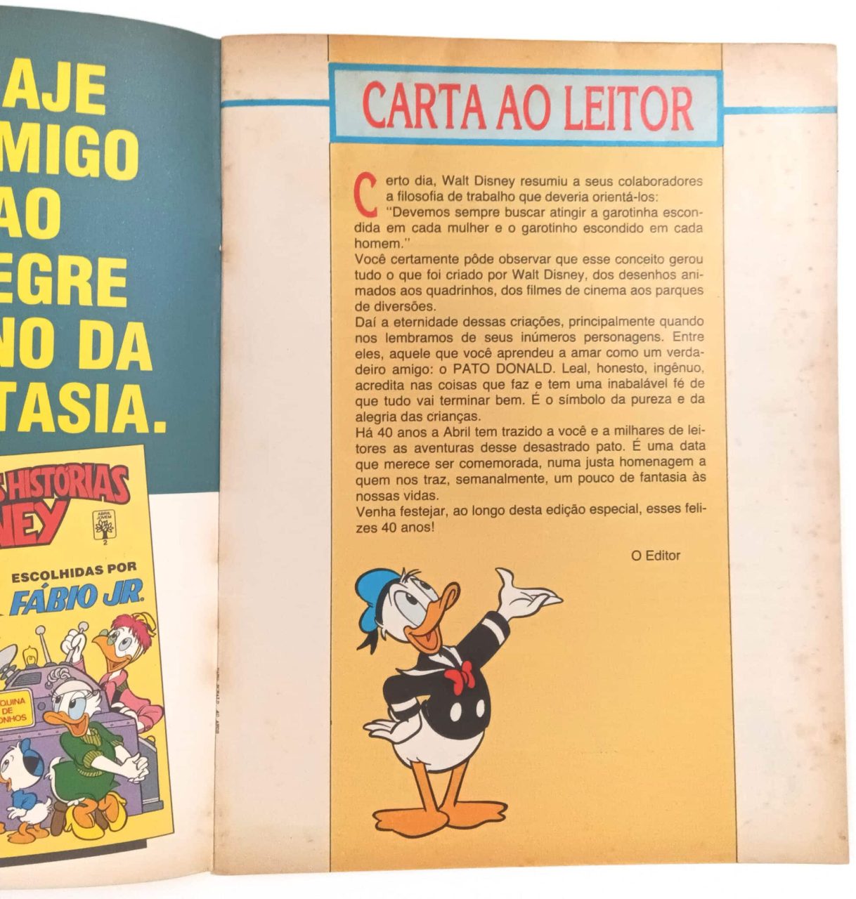 | Casa do Colecionador 40 Anos Da Revista Pato Donald No 1 Abril 1990 Hqgibi Album 3