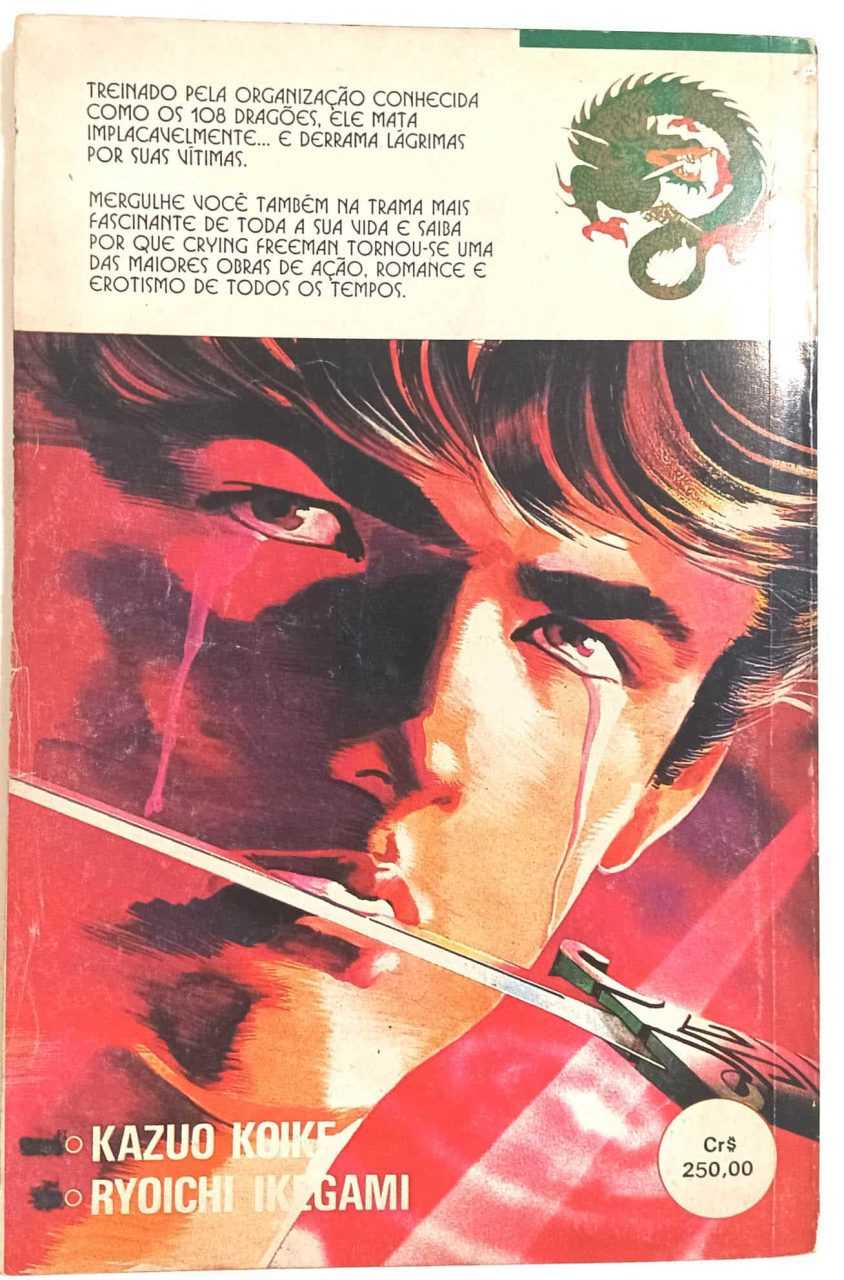 | Casa do Colecionador Crying Freeman nº 1, Nova Sampa-1990. HQ/Gibi/Mangá