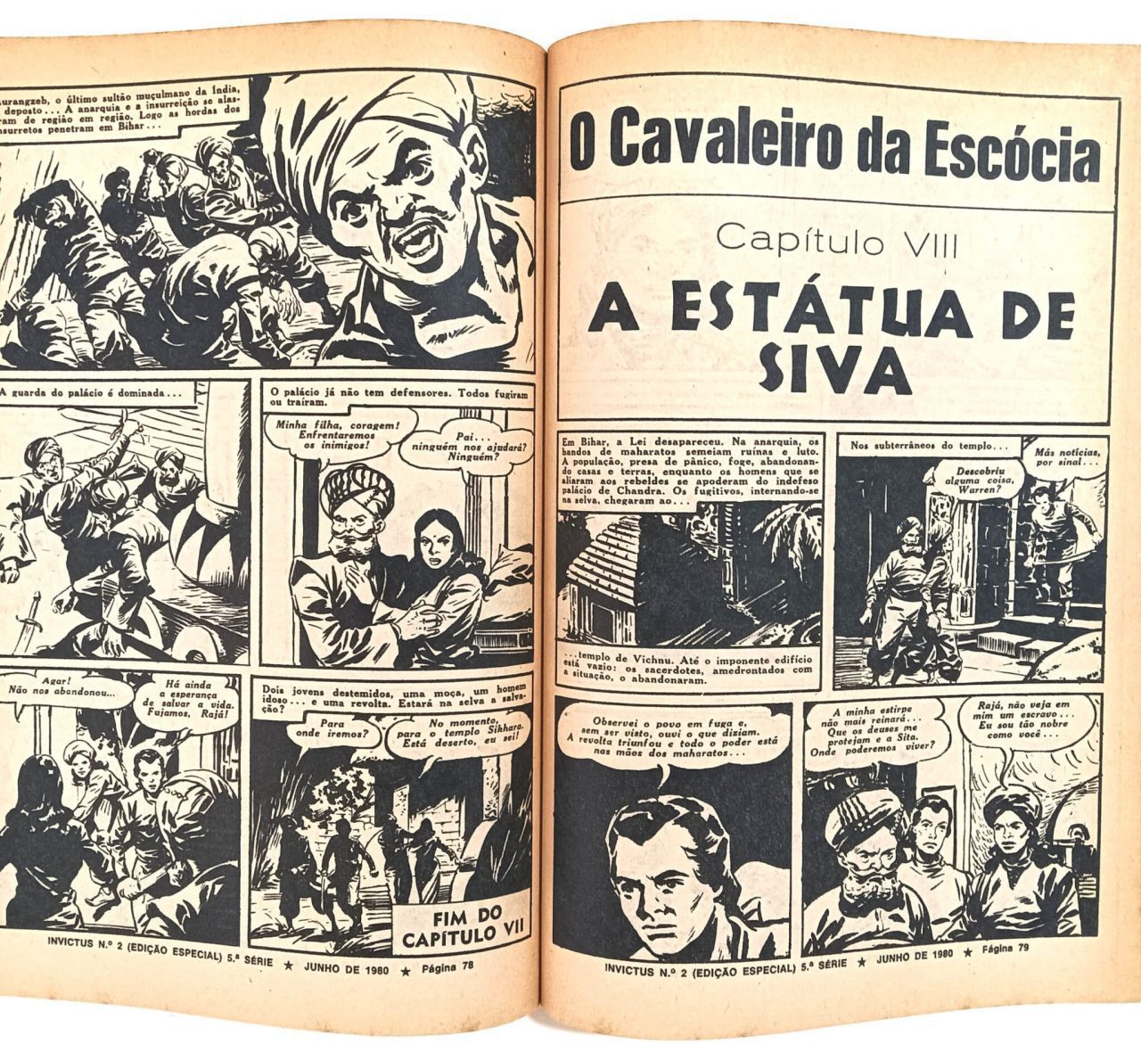 | Casa do Colecionador Edição Especial de Invictus 5ª série nº 2, Ebal-1980. HQ/Gibi