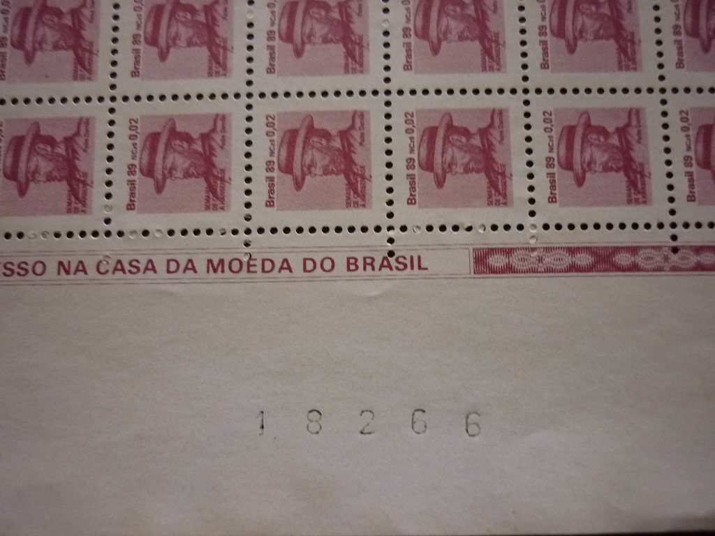 | Casa do Colecionador FOLHA COM 110 SELOS DO BRASIL .LOTE 17.