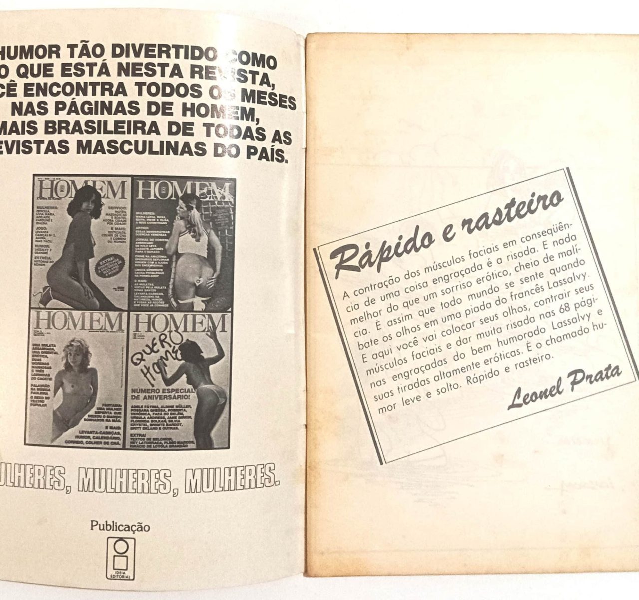 | Casa do Colecionador Humor do Homem nº 13-B, Ideia Editorial-1979. Humor Erótico