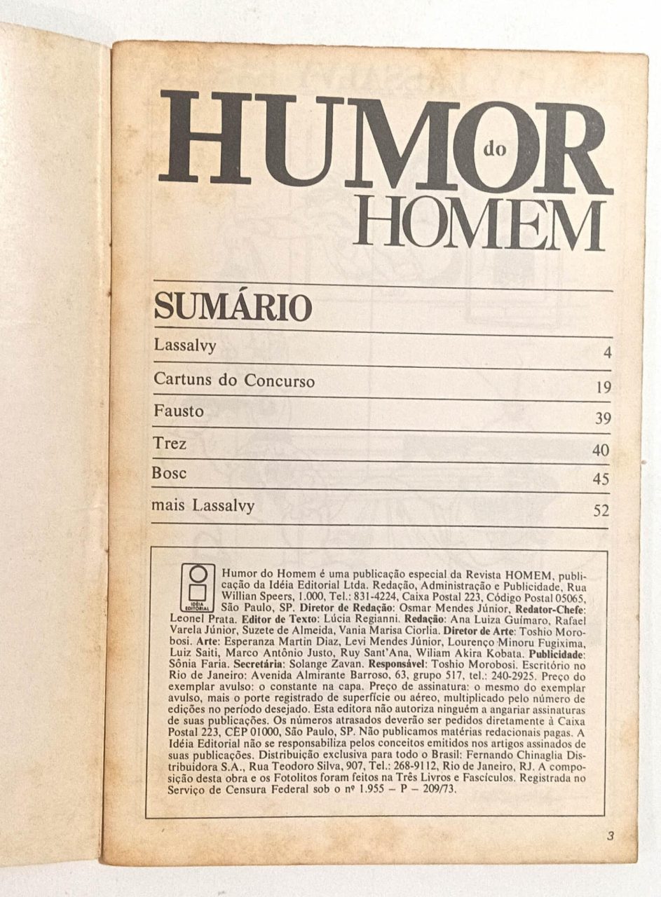 | Casa do Colecionador Humor do Homem nº 23-A, Ideia Editorial-1980. Humor Erótico