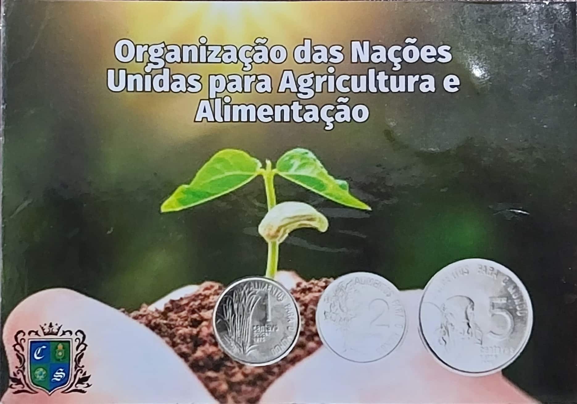 | Casa do Colecionador Moedas do mundo Encarte com moedas Fao 1975 MBC SKU 412