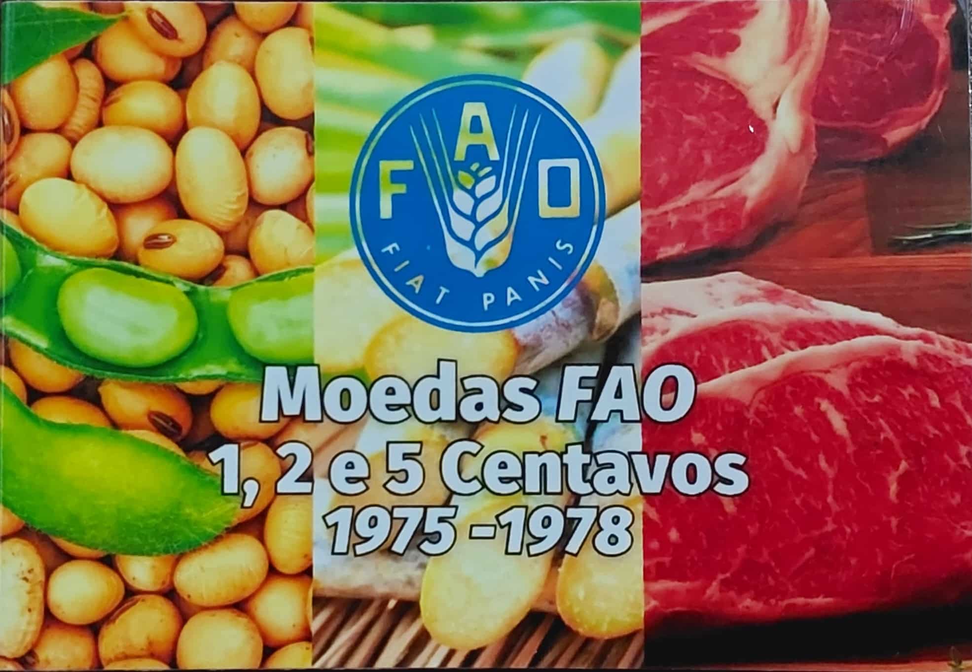 | Casa do Colecionador Moedas do mundo Encarte com moedas Fao 1975 MBC SKU 412