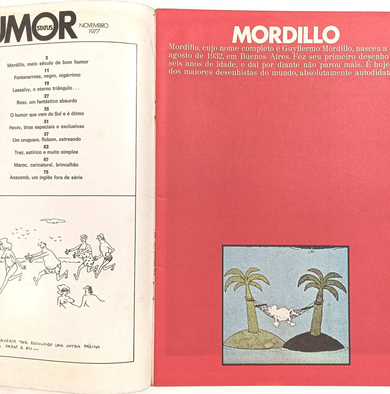 | Casa do Colecionador Status Humor nº 40/A, Editora Três-1977. Humor Erótico
