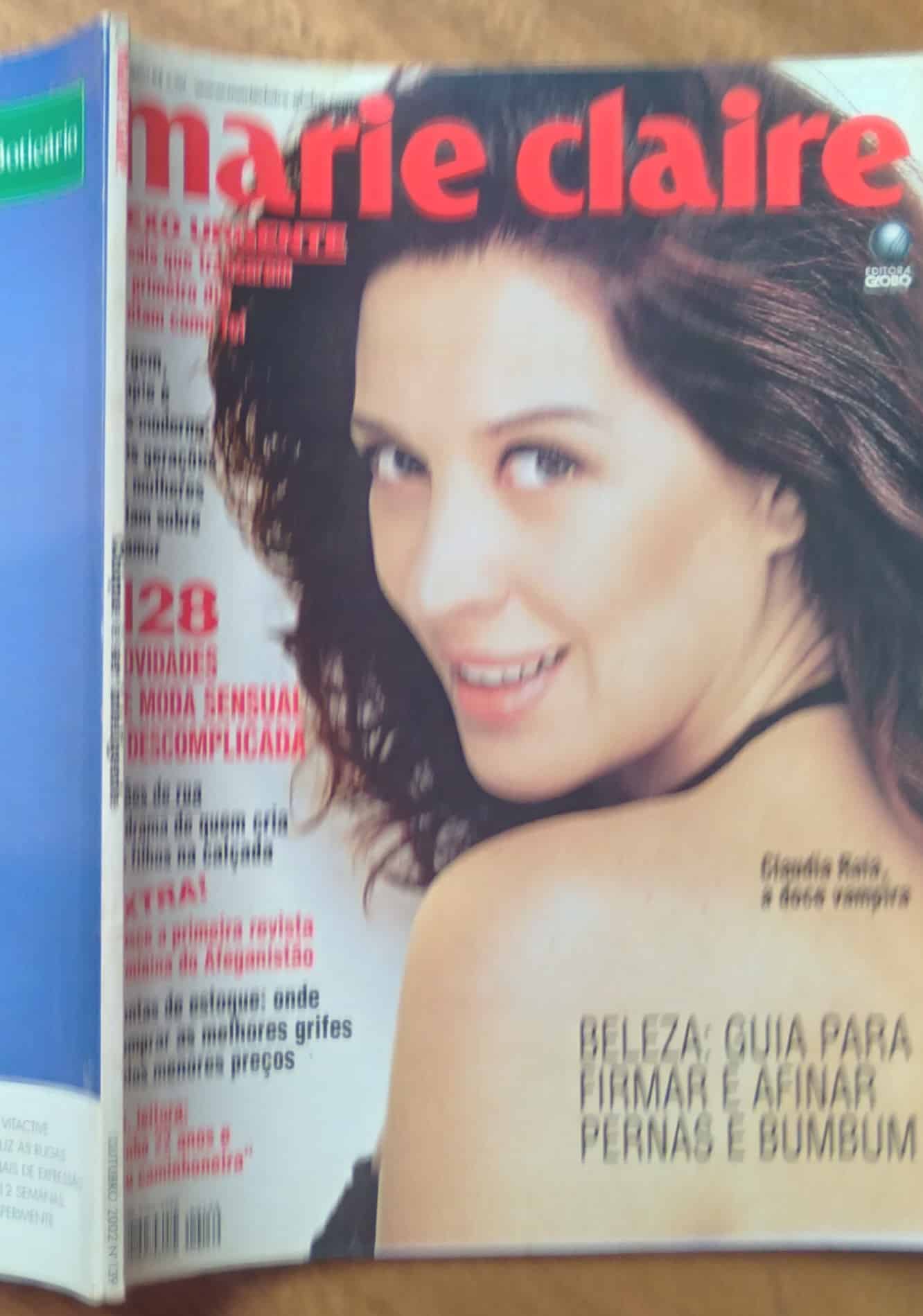 | Casa do Colecionador 244P Revista Marie Claire 139. Ed Globo. Cláudia Raia. Moda Sensual.
