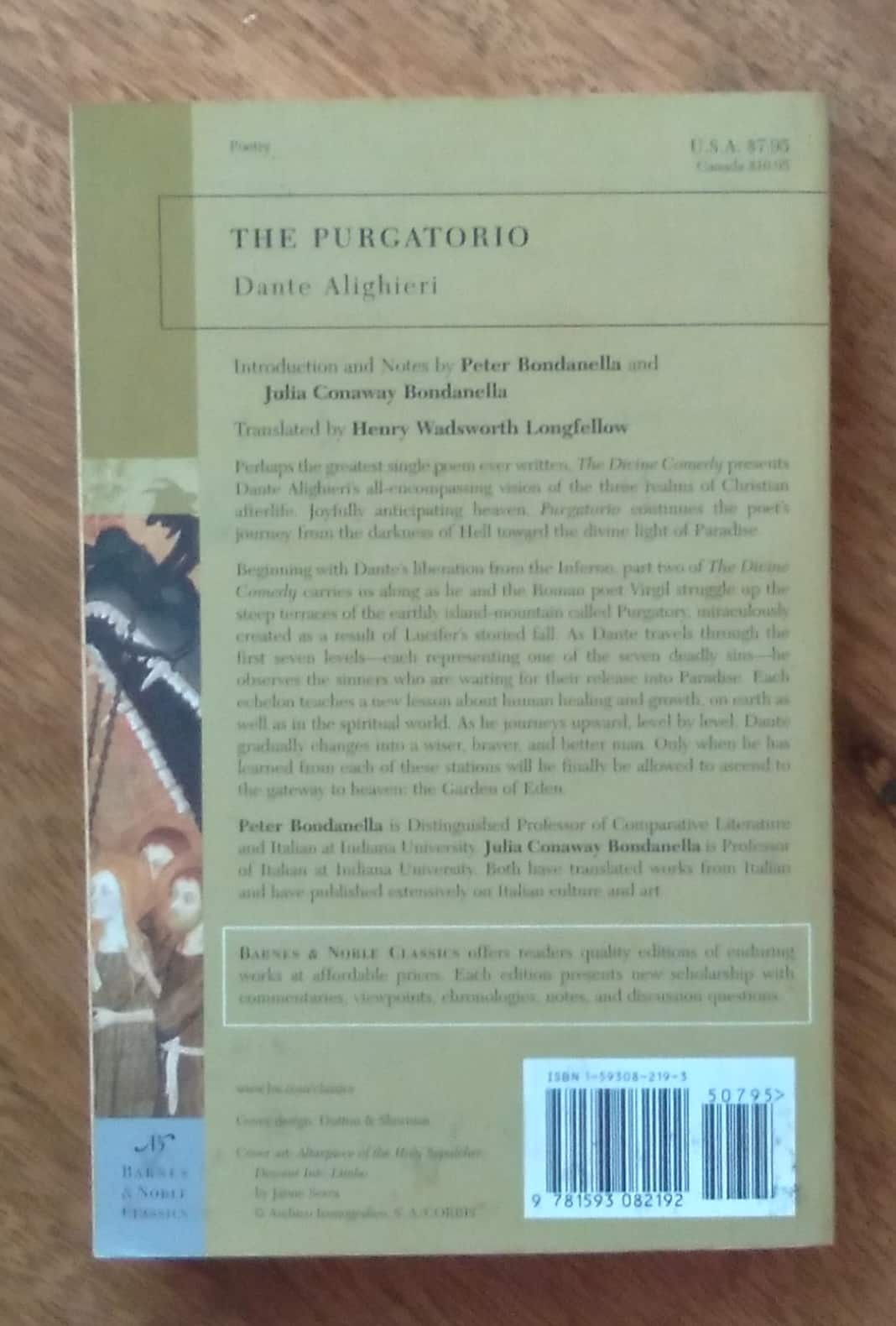 | Casa do Colecionador 244S Livro em inglês The Purgatório. Dante Aligheri.