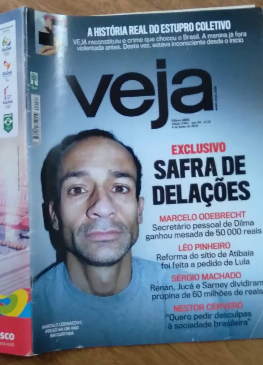 | Casa do Colecionador 244T EP Revista Veja 2481. Safra de delacoes Marcelo Leo Pinheiro