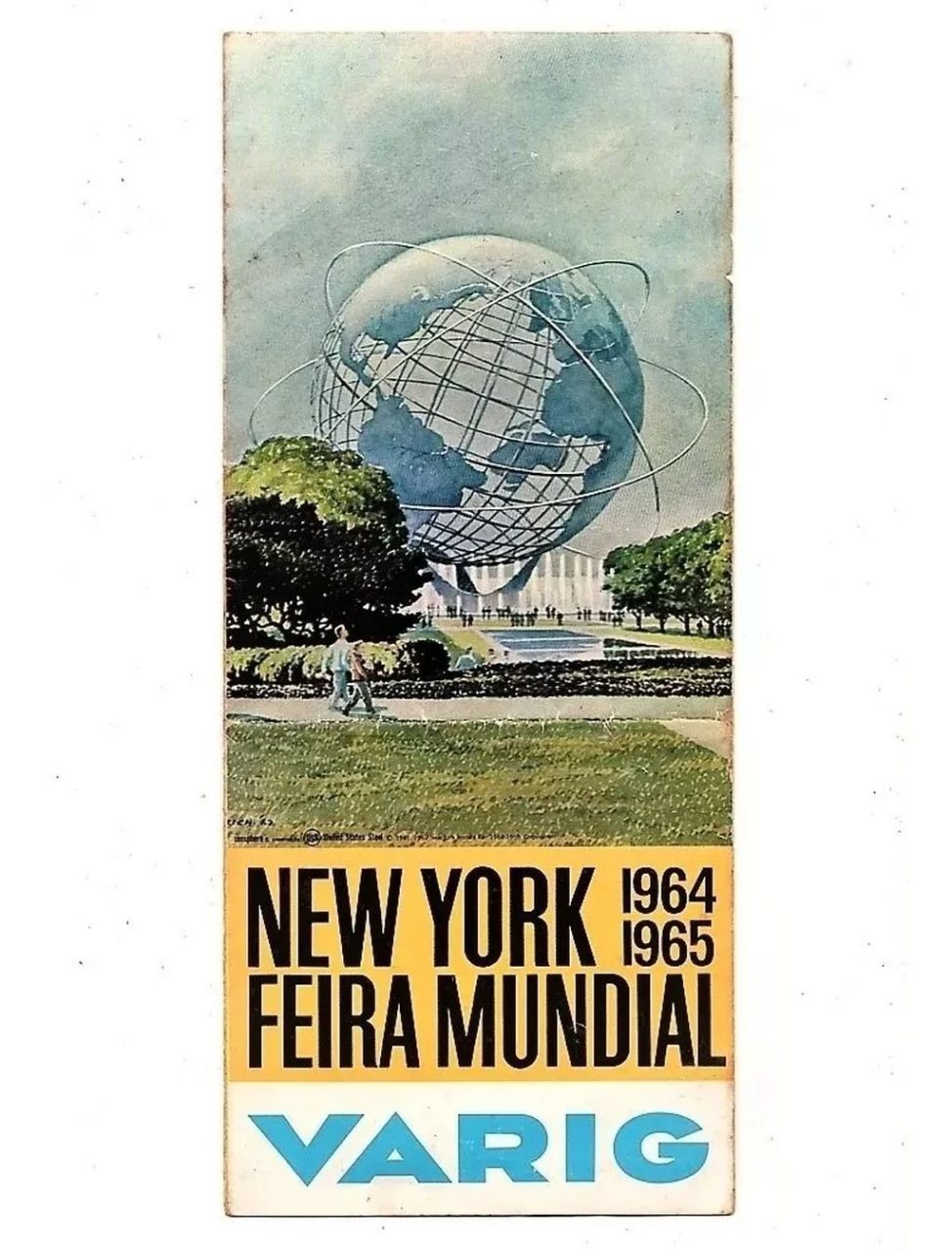 | Casa do Colecionador Folder Varig Feira Mundial De Nova York 1964 1965 3