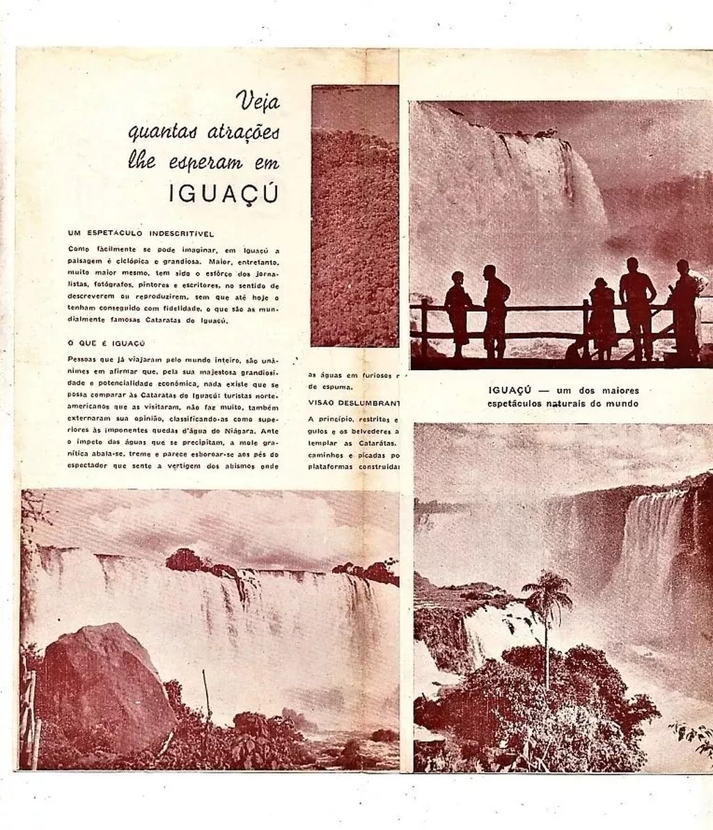 | Casa do Colecionador Folder Varig - Visite Foz Do Iguaçu - Anos 50