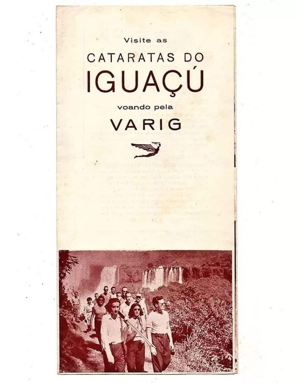 | Casa do Colecionador Folder Varig - Visite Foz Do Iguaçu - Anos 50