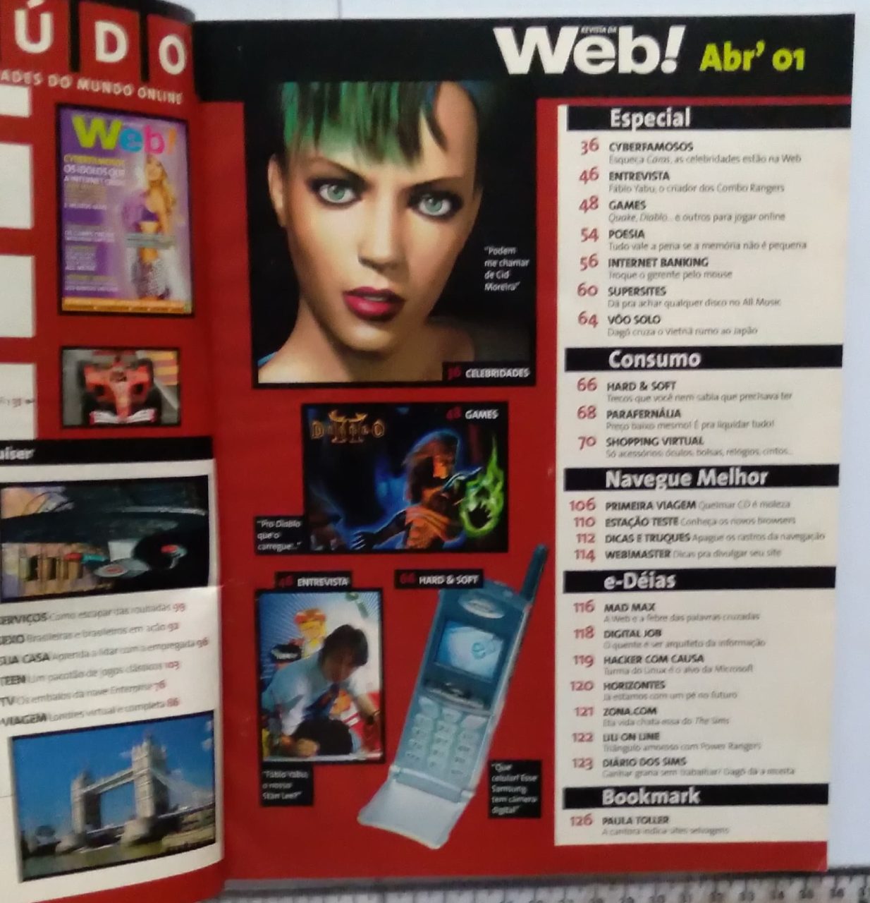 | Casa do Colecionador Revista da Web 19. Cyberfamosos Internet banking. Gravar CD.