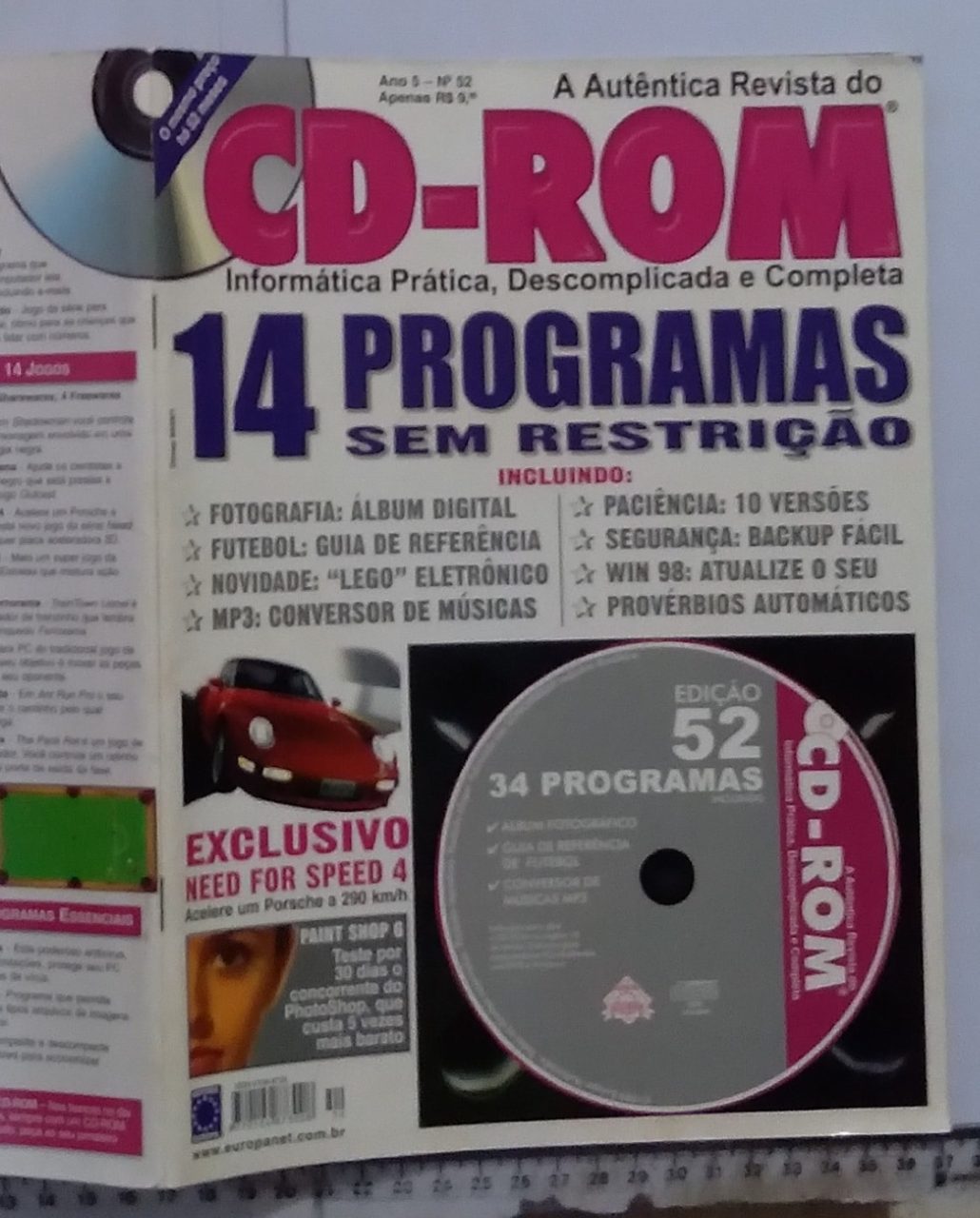 | Casa do Colecionador Revista Do Cd Rom 52 Sem O Cd Informatica Pratica Need For Speed 4 2