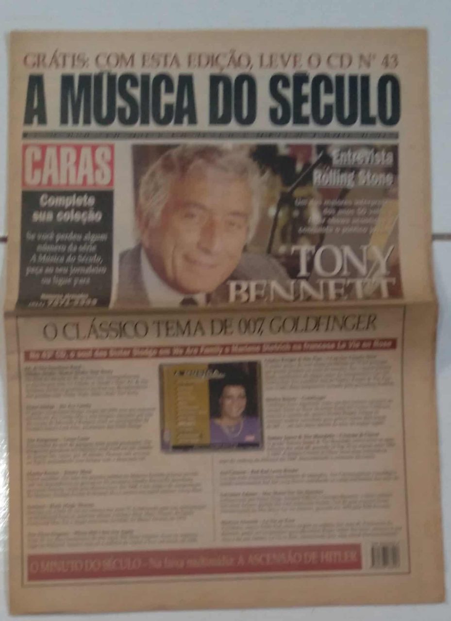 | Casa do Colecionador 24M jornal Caras A Música do Século 43. Tony Bennett sem o cd.
