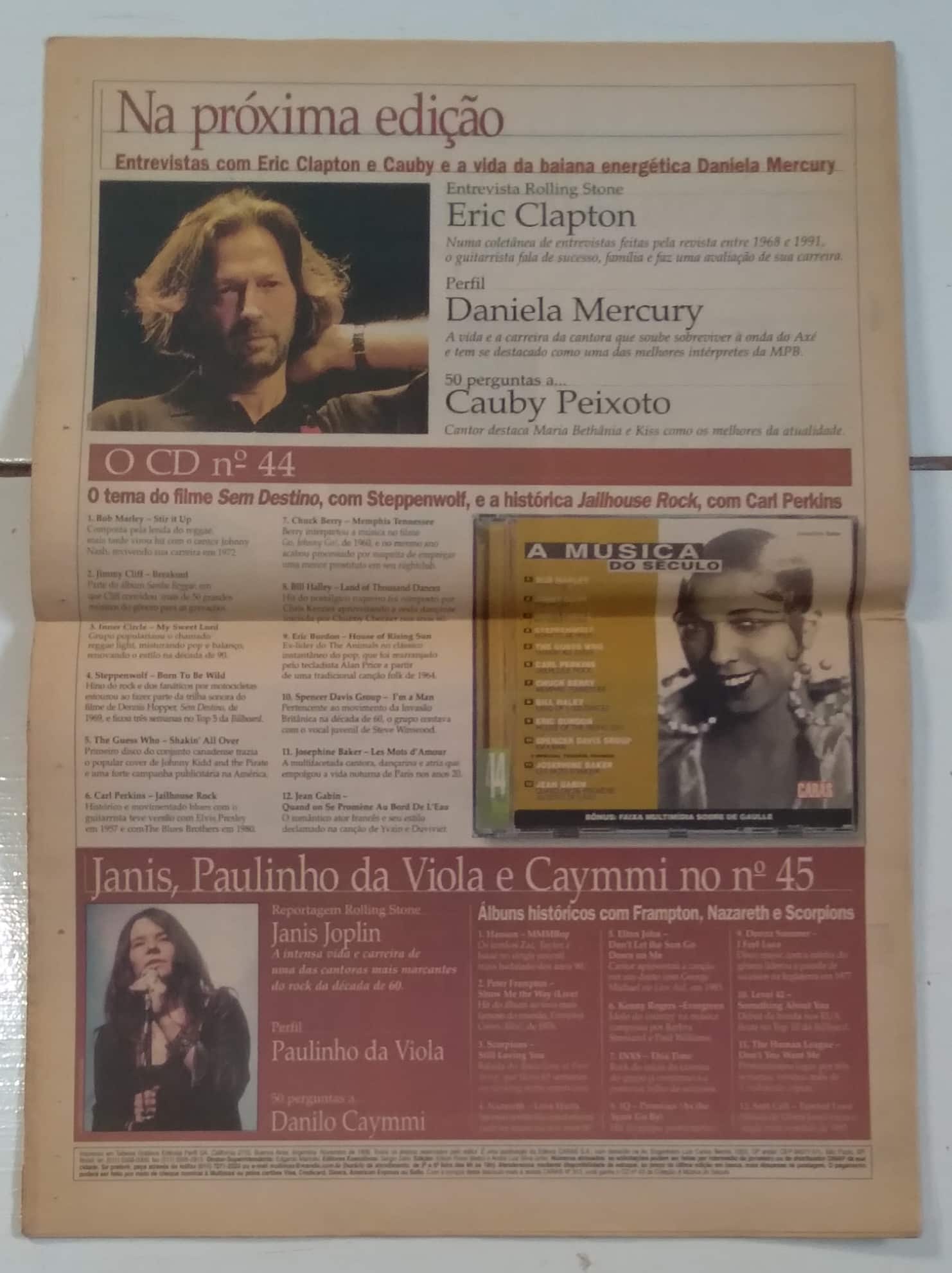 | Casa do Colecionador 24M jornal Caras A Música do Século 43. Tony Bennett sem o cd.