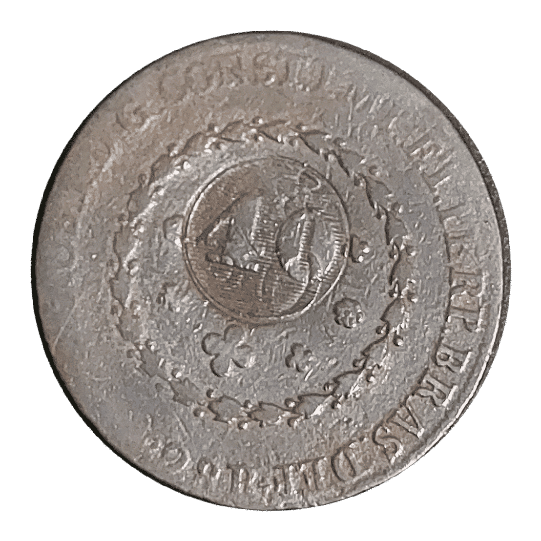 80 Réis com carimbo de 40 Réis 1828 *Rio de Janeiro* SKU 530