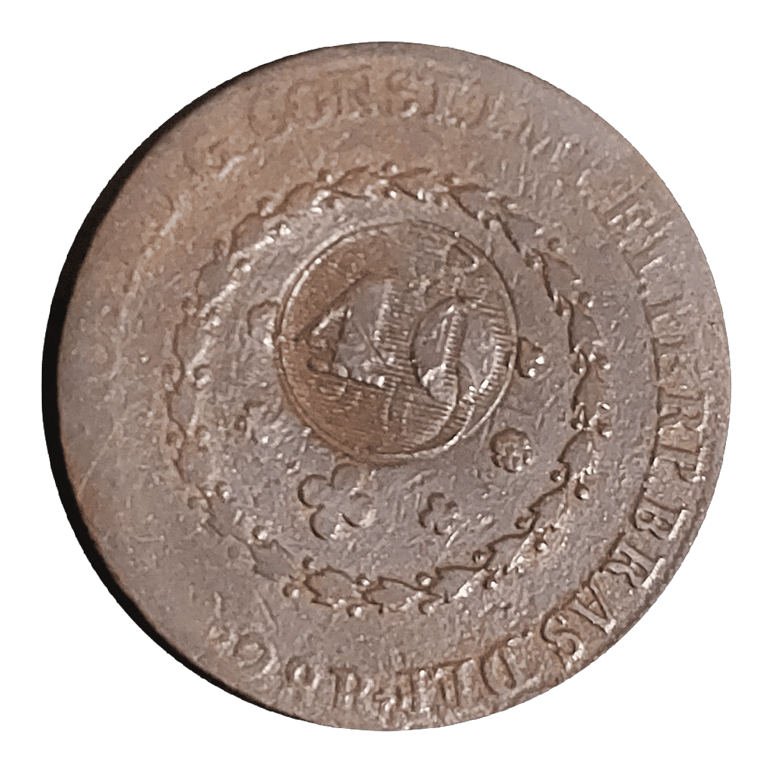 | Casa do Colecionador 80 Réis com carimbo de 40 Réis 1828 *Rio de Janeiro* SKU 530