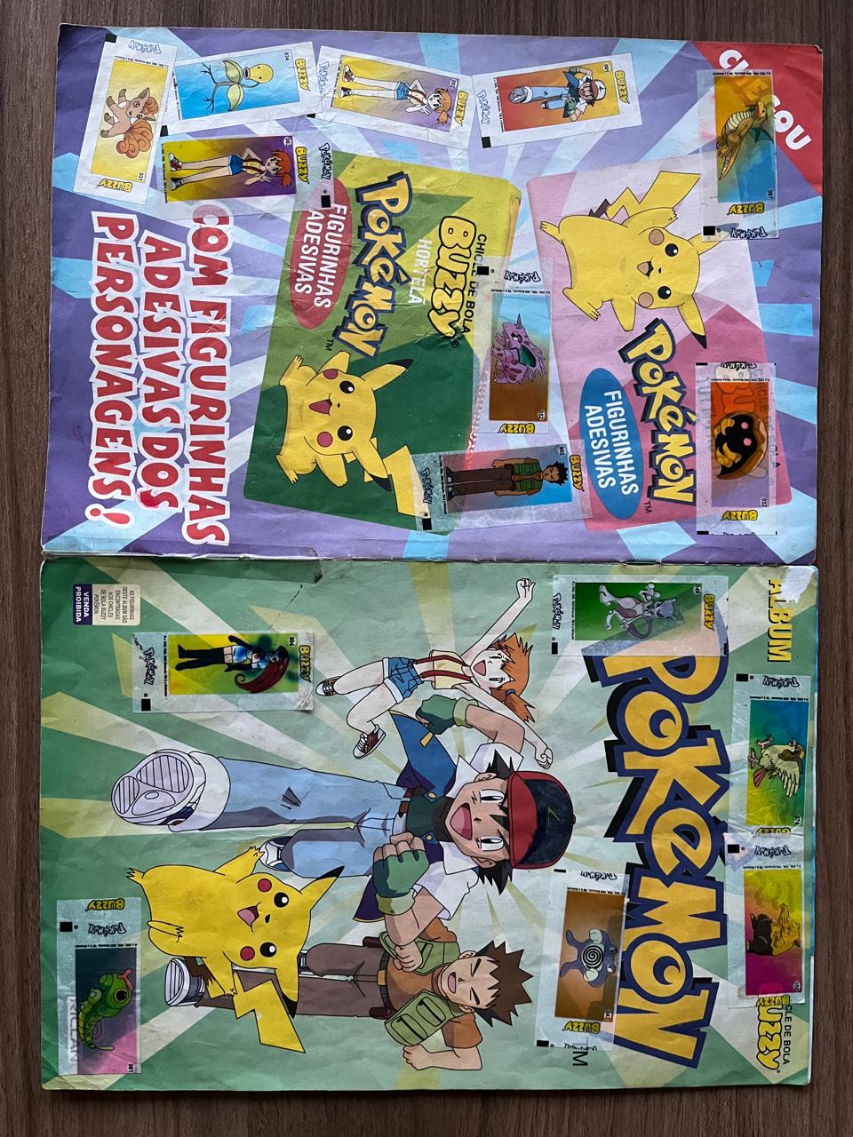 Álbum de Figurinhas Buzzy Pokémon Incompleto 81/100.