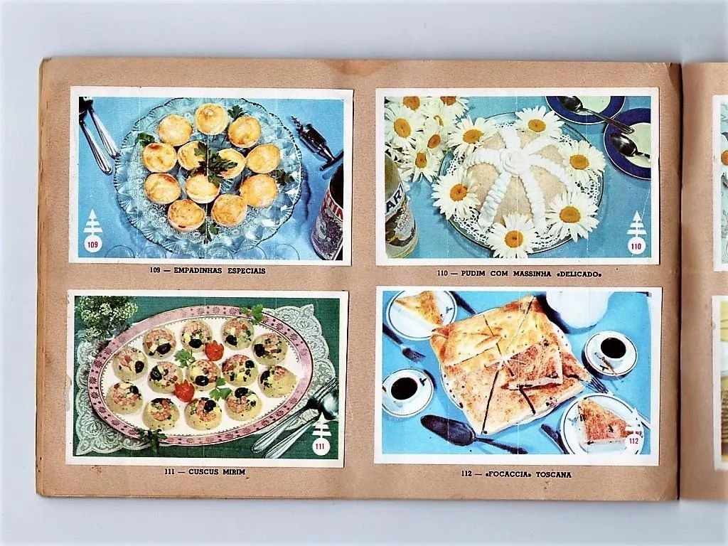 | Casa do Colecionador Album Figurinhas Promocional Receitas Culinarias Jardim 1961 2