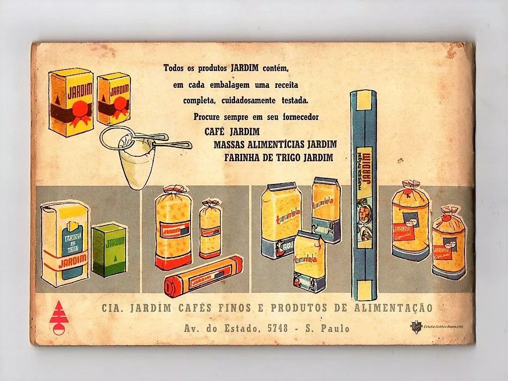 | Casa do Colecionador Album Figurinhas Promocional Receitas Culinarias Jardim 1961