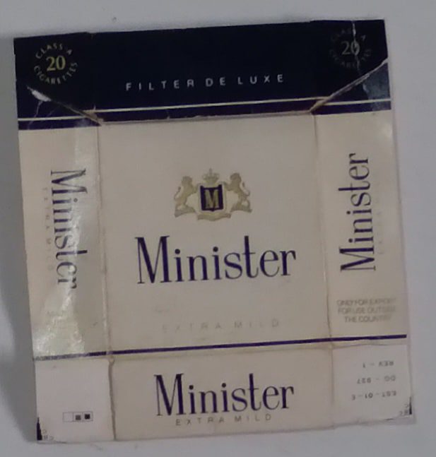 | Casa do Colecionador Box vazio cigarros Minister Extra mild for export.