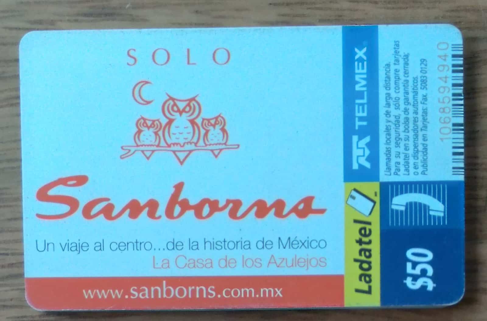 | Casa do Colecionador Cartão telefone México Ladatel. Série Sanborns casa de azulejos com 6 cts.