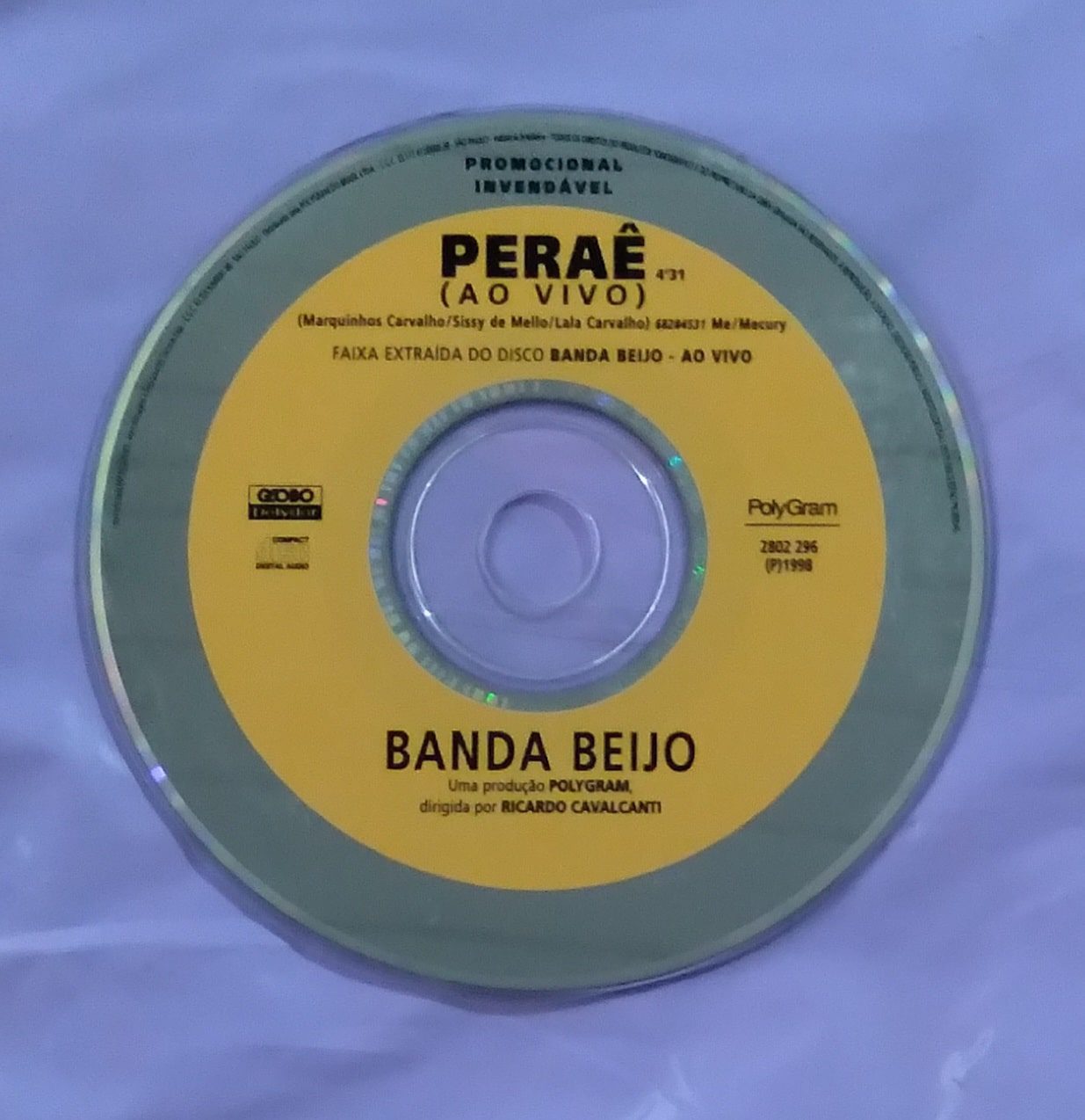| Casa do Colecionador Cd Banda Beijo. Peraê ao vivo promo sem capa e box.