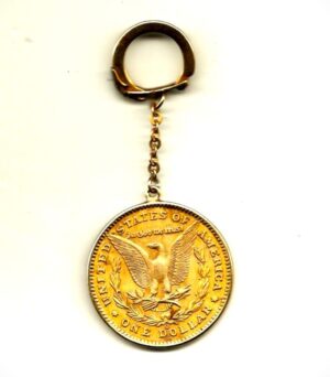 Chaveiro Metal - Simula 1 Dolar Dourado