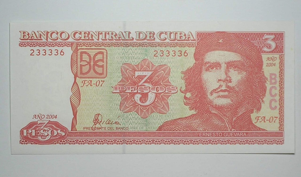 | Casa do Colecionador Cuba / Cédula Estrangeira / 3 Pesos - 2004 / Flor de Estampa