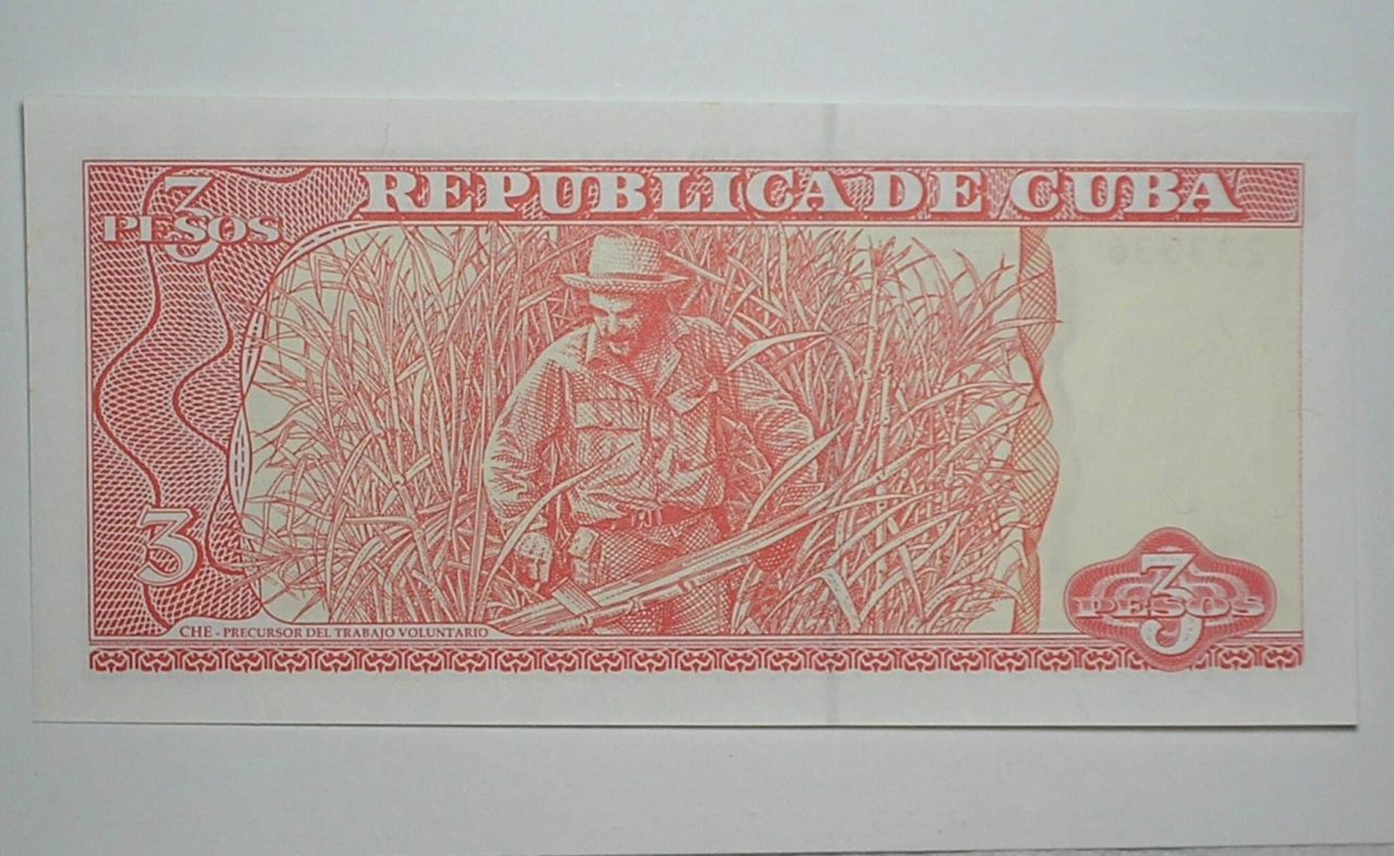 | Casa do Colecionador Cuba / Cédula Estrangeira / 3 Pesos - 2004 / Flor de Estampa
