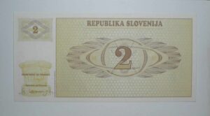 Eslovenia / Cédula Estrangeira / 2 Tolarjev - 1990 / Flor de Estampa