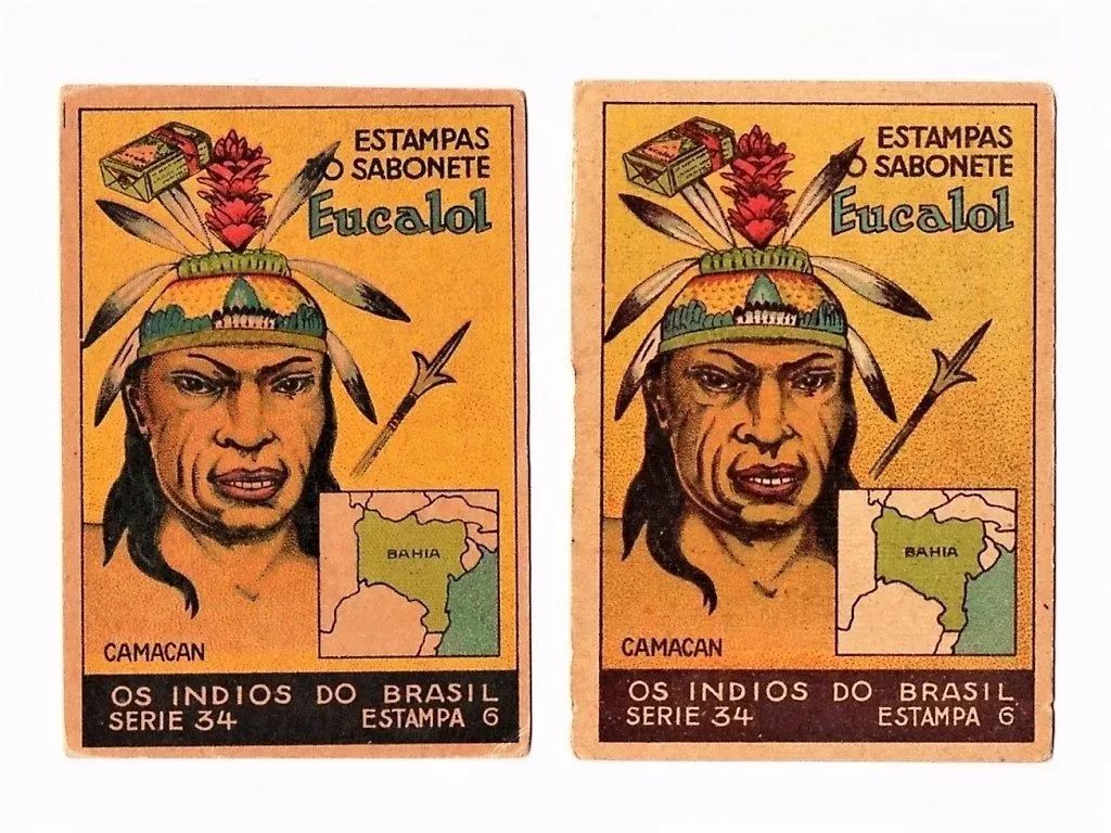 | Casa do Colecionador Estampas Eucalol S 34 Indios 1 Emissao Completa Com Variantes