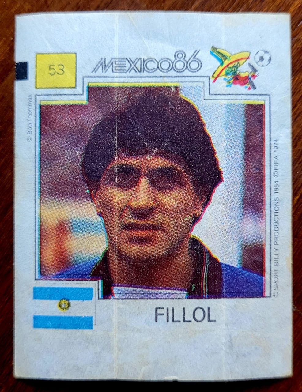 | Casa do Colecionador Figurinha Ping Pong - México 86 - Nº 053 - Argentina - Fillol