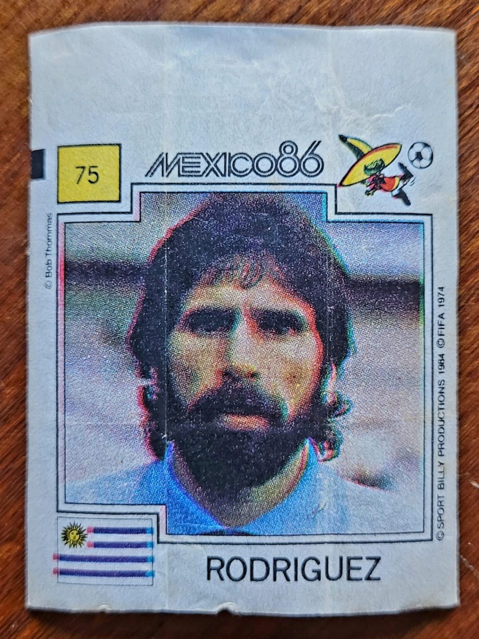 | Casa do Colecionador Figurinha Ping Pong - México 86 - Nº 075 - Uruguai - Rodriguez