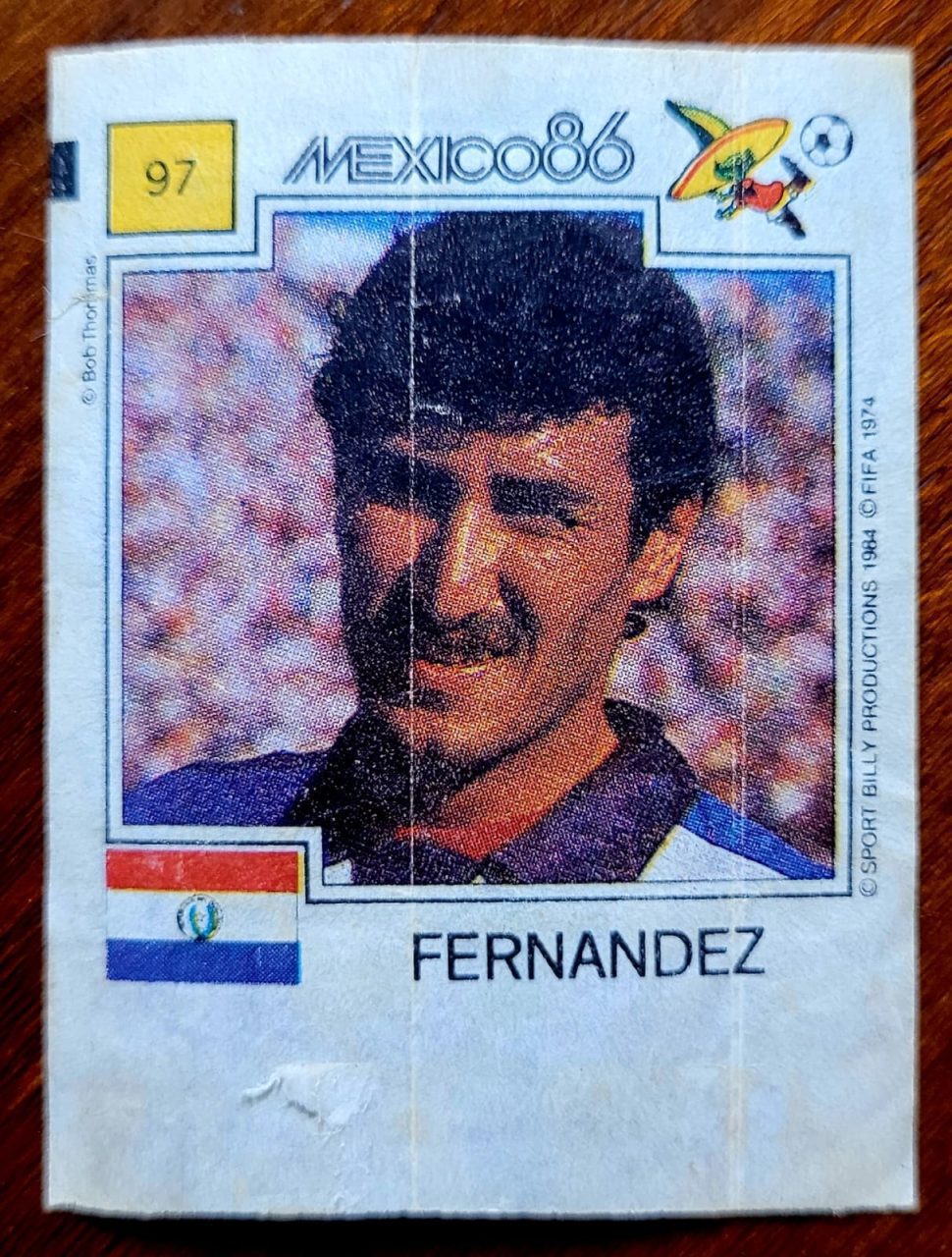 | Casa do Colecionador Figurinha Ping Pong - México 86 - Nº 097 - Paraguai - Fernandez